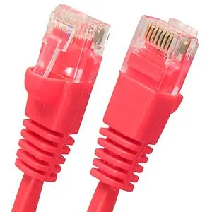 100Ft Cat5E UTP Ethernet Network Booted Cable Red