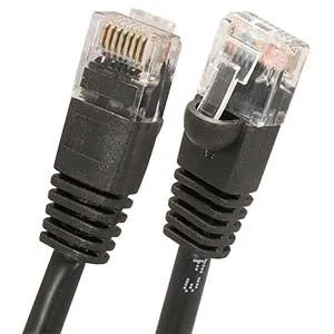 175Ft Cat5E UTP Ethernet Network Booted Cable Black