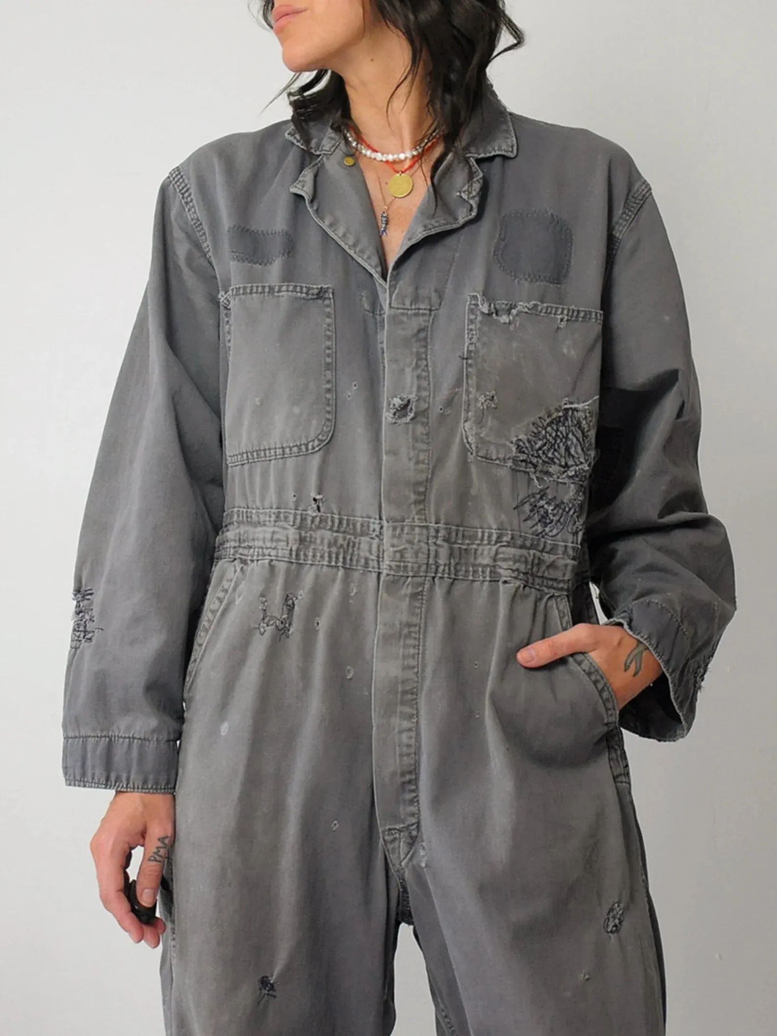 1950's Thrashed Stone Cutter Coveralls