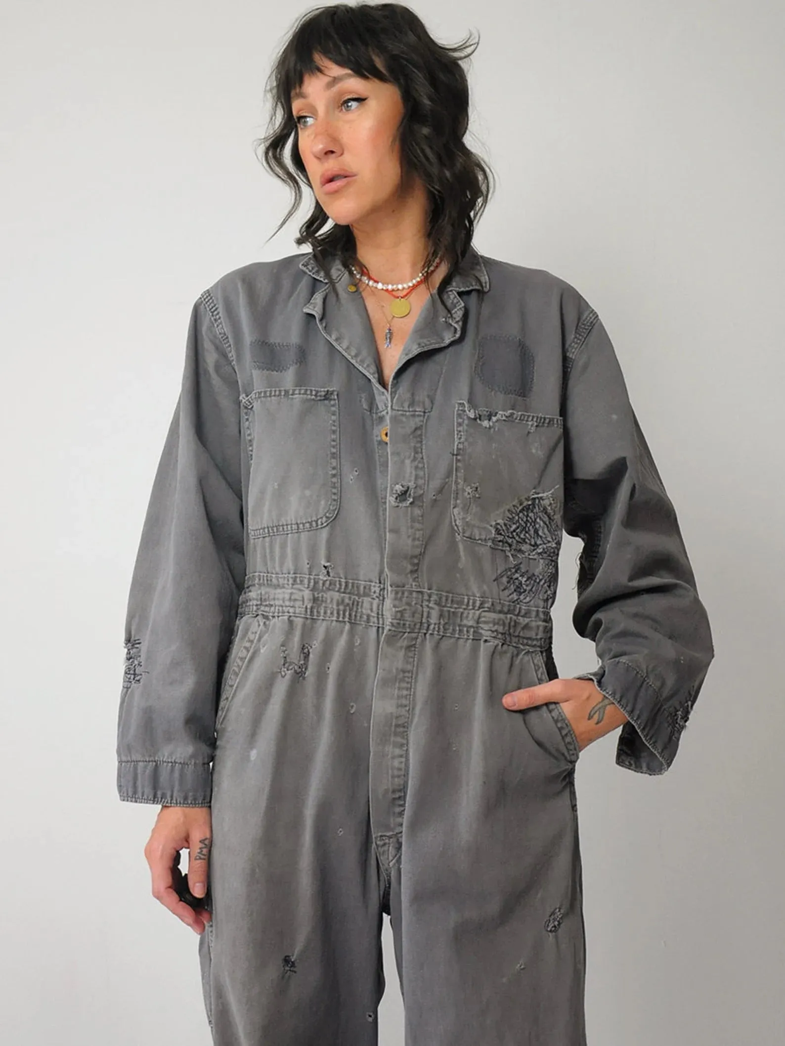 1950's Thrashed Stone Cutter Coveralls