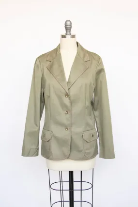 1970s Blazer Green Equestrian Jacket M