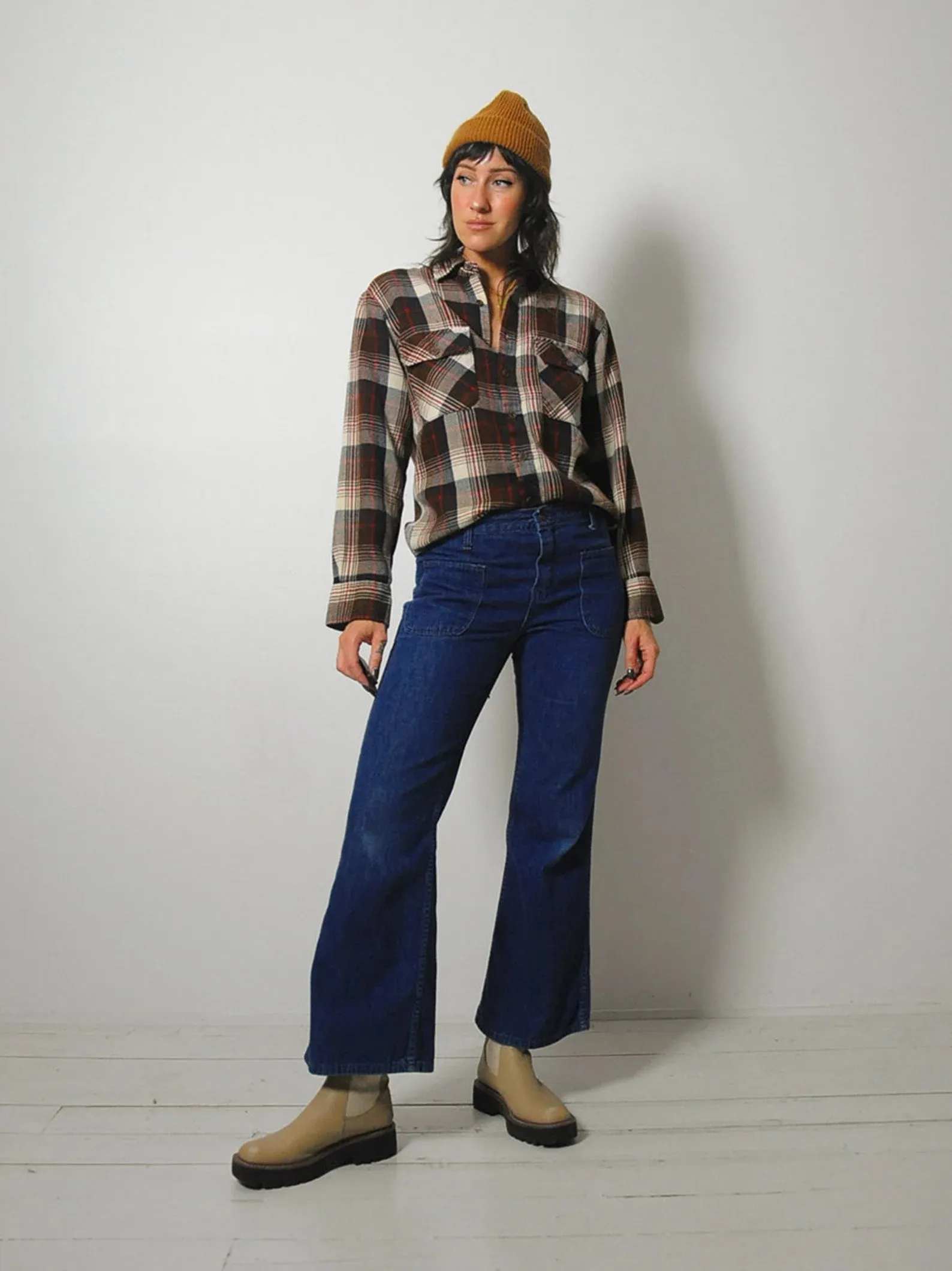 1970's Cozy Fall Plaid Flannel