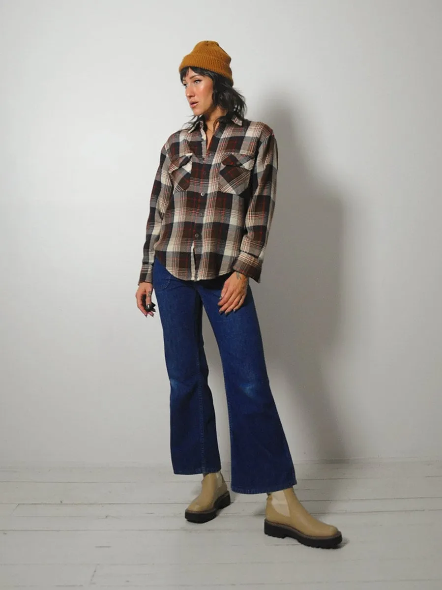 1970's Cozy Fall Plaid Flannel