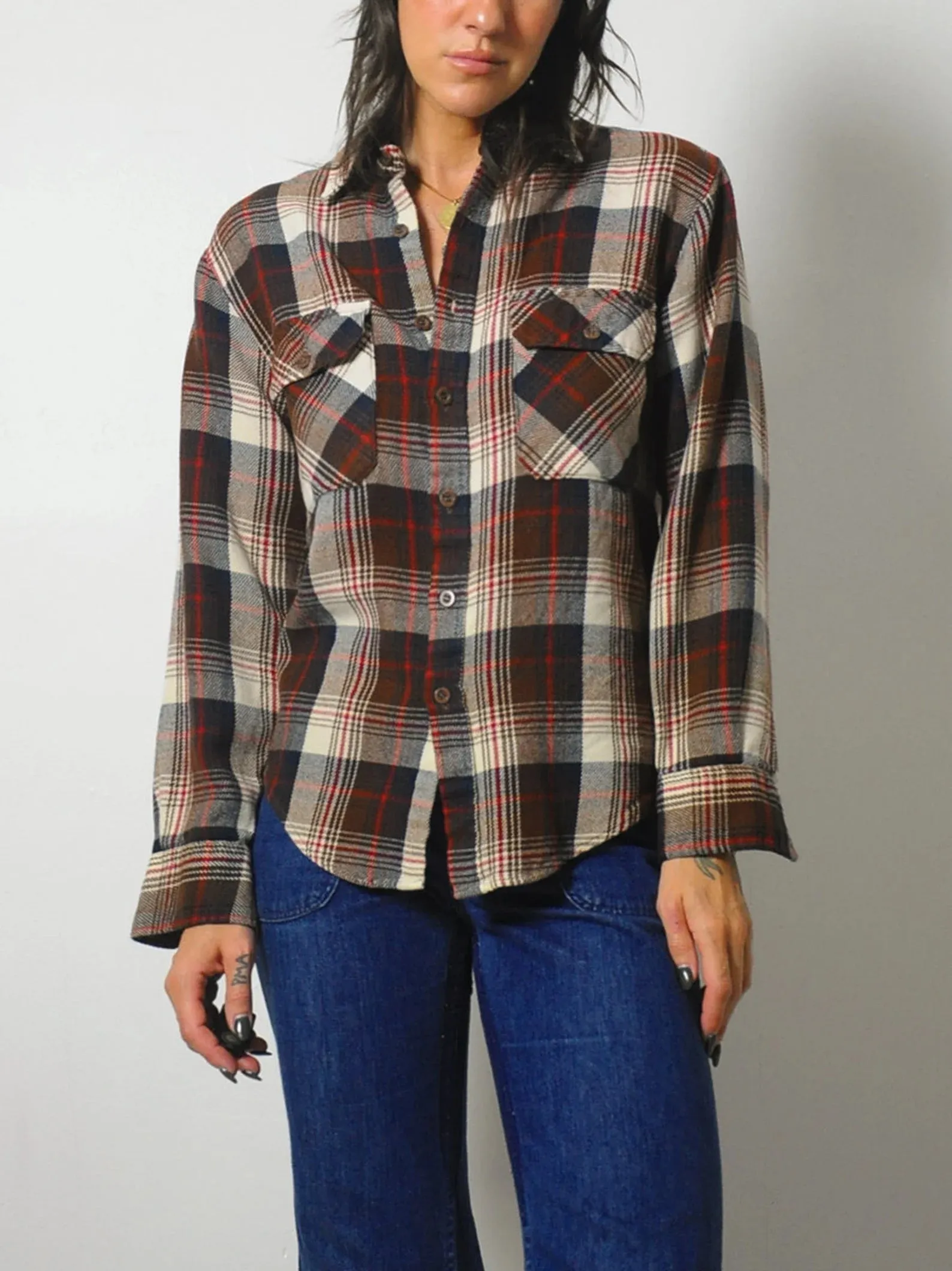 1970's Cozy Fall Plaid Flannel