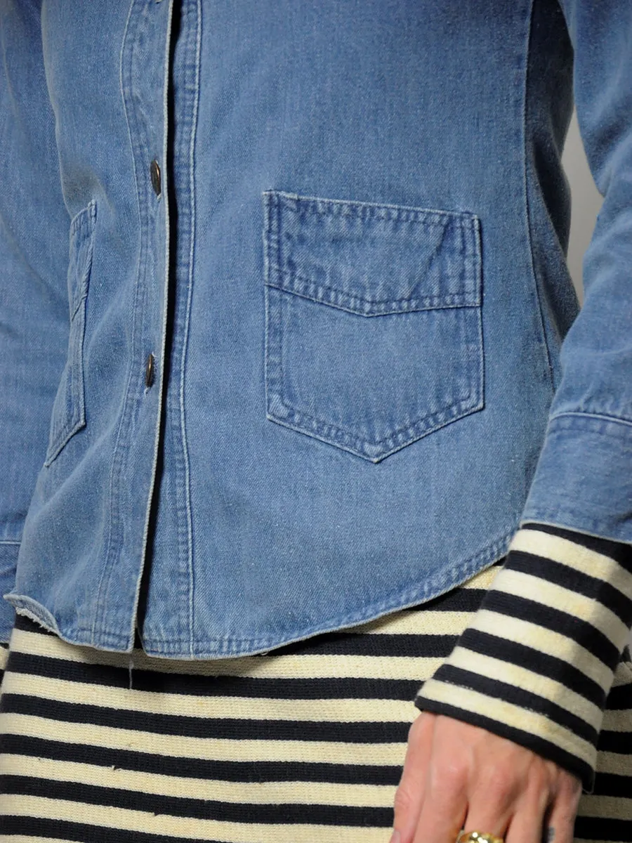 1970's Fitted Denim Shirt