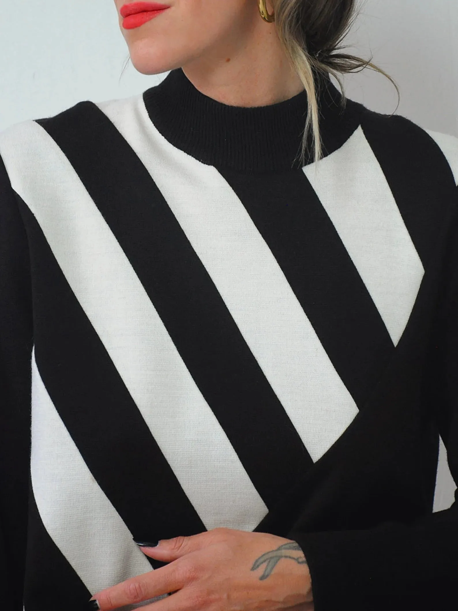 1980's Knit Striped Dress