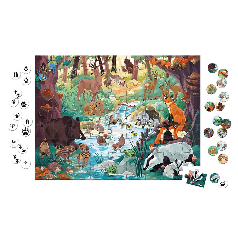 81-PIECE ANIMAL FOOTPRINTS PUZZLE