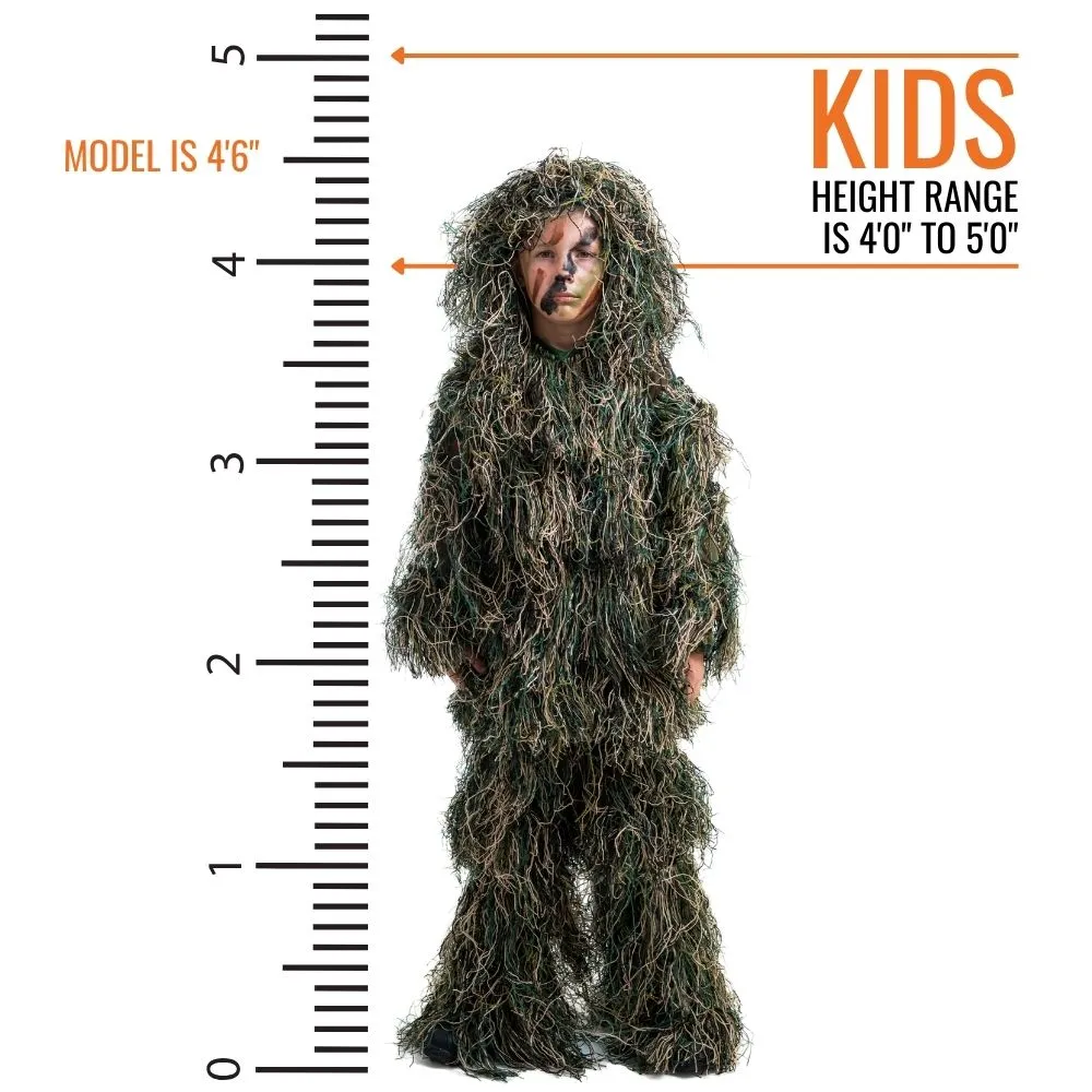 Arcturus Ultra-light Woodland Ghillie Suit - Kids