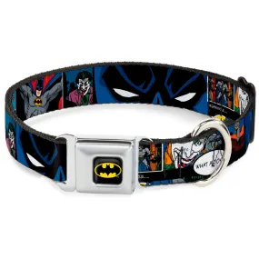 Batman Full Color Black Yellow Seatbelt Buckle Collar - Batman & Joker Comic Strip