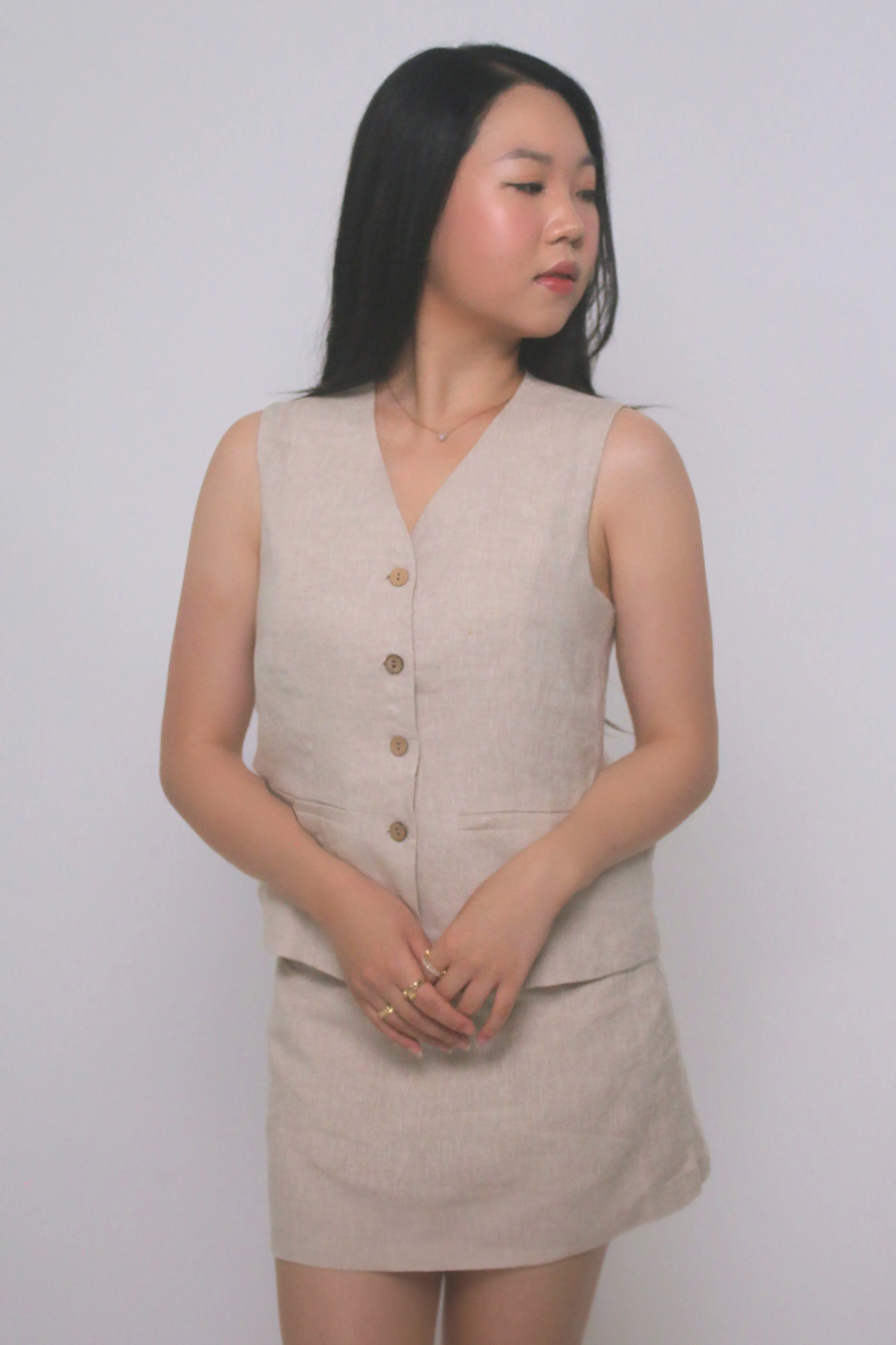 Blair 100% Linen Vest