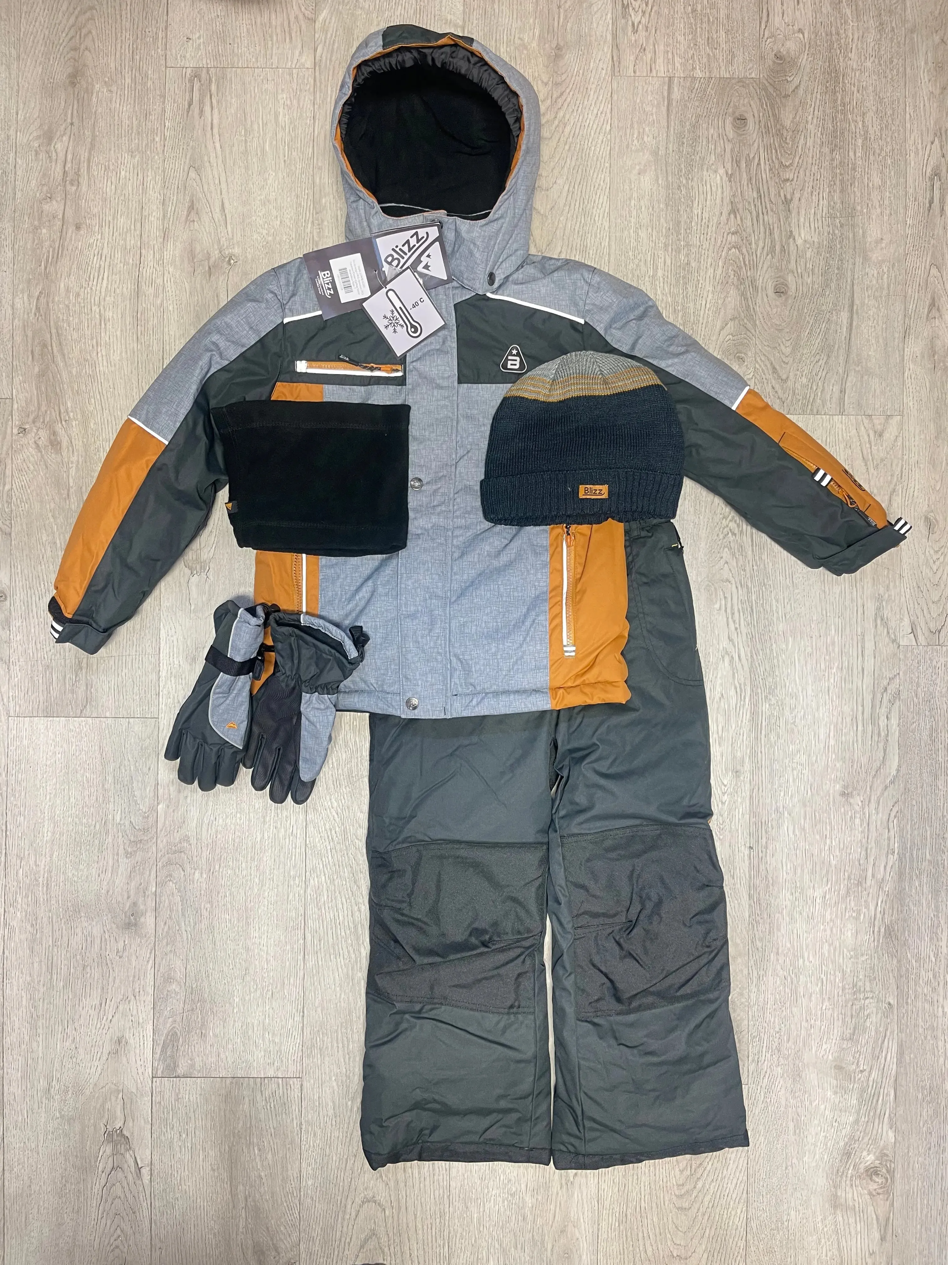 Boys Snowsuit 5 PCS Set - Cathay Spice | Blizz