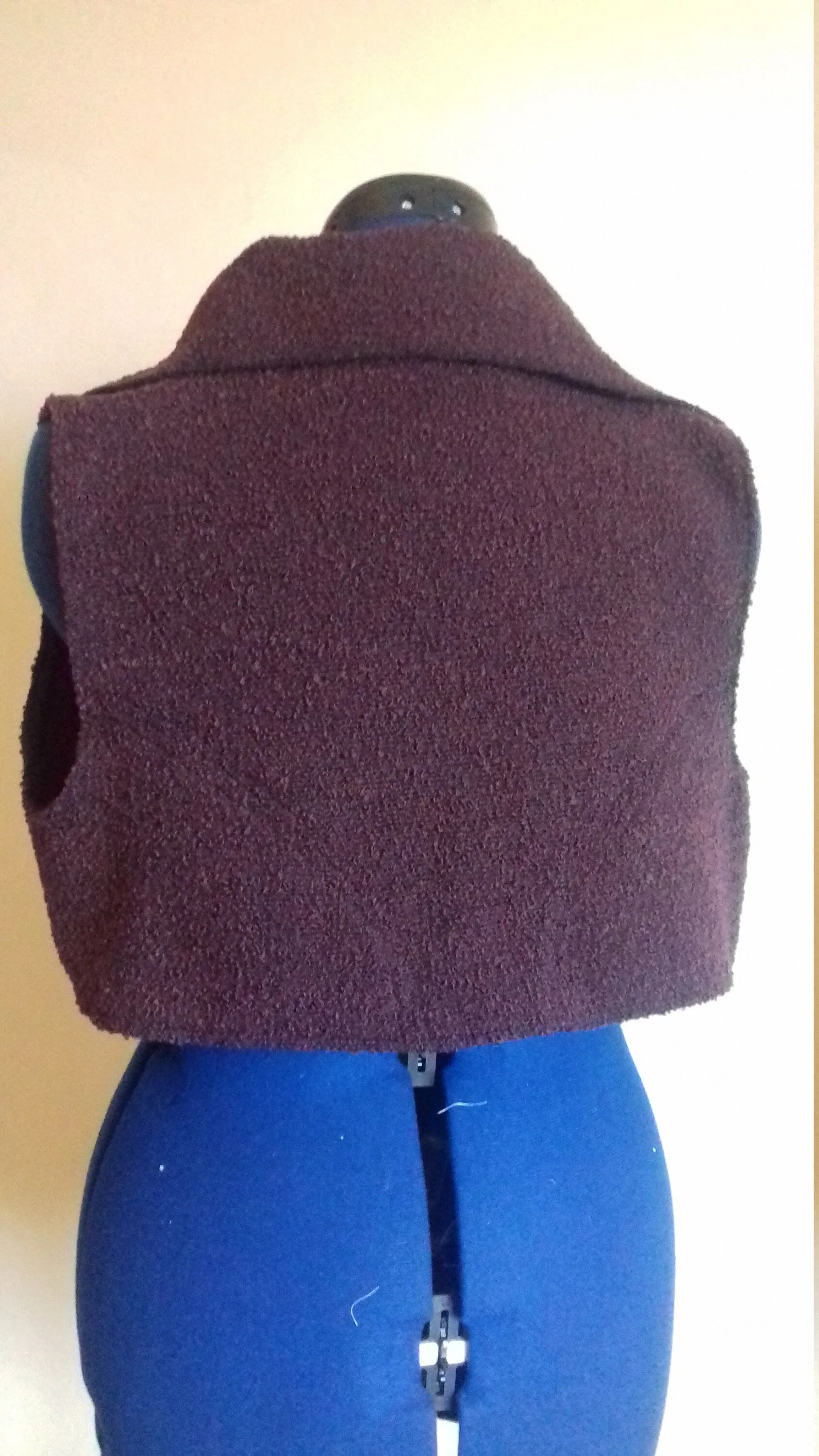 Burgundy Brown Bolero Sleeveless Shrug Jacket