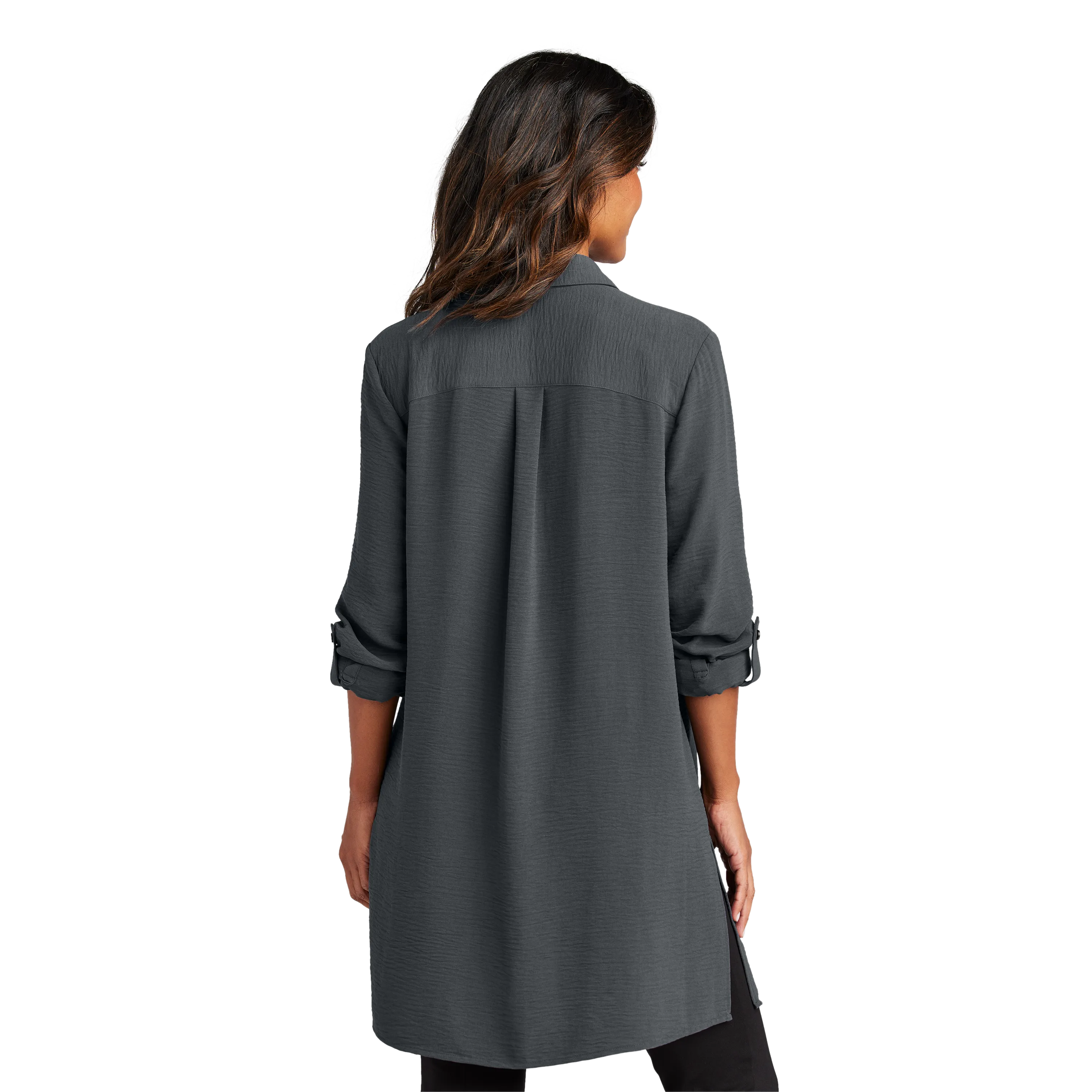 C2438 Ladies Textured Crepe Long Tunic