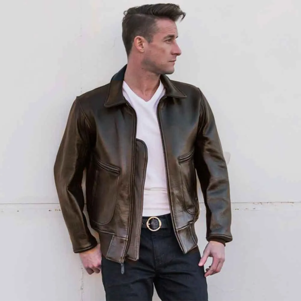 Cockpit USA Mens Modified Raider Leather Flight Jacket SIZE XLARGE Final Sale - Ships Same Day