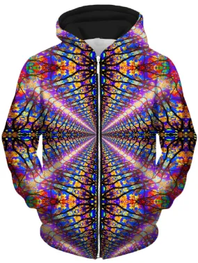 Color Tunnel Unisex Zip-Up Hoodie