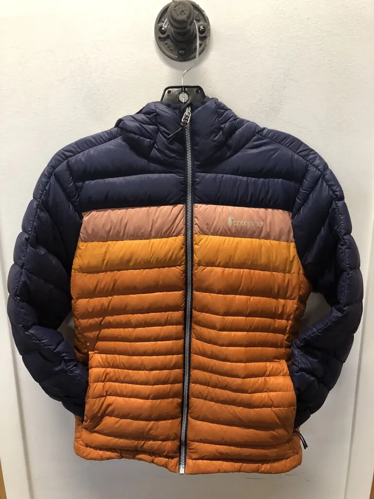 Cotopaxi Fuego Hooded Down Jacket, Navy/Orange, Women's XS