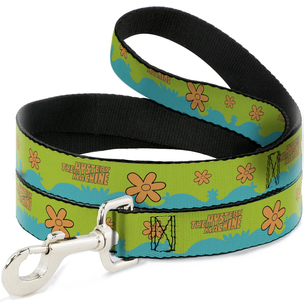 Dog Leash - Scooby Doo THE MYSTERY MACHINE Paint Job Green/Aqua/Orange by Buckle-Down