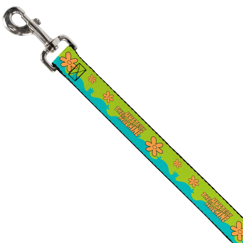 Dog Leash - Scooby Doo THE MYSTERY MACHINE Paint Job Green/Aqua/Orange by Buckle-Down