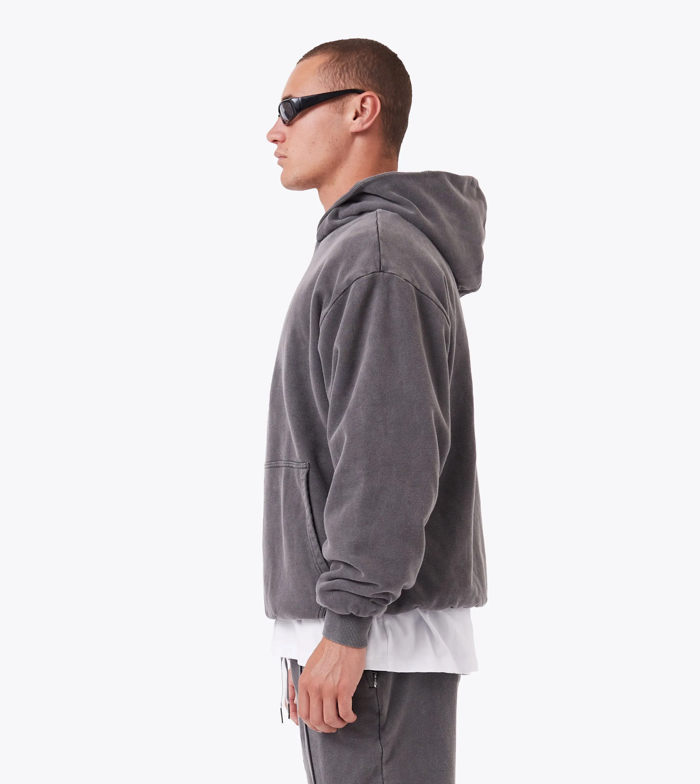 Double-Down Hoodie Ash Grey