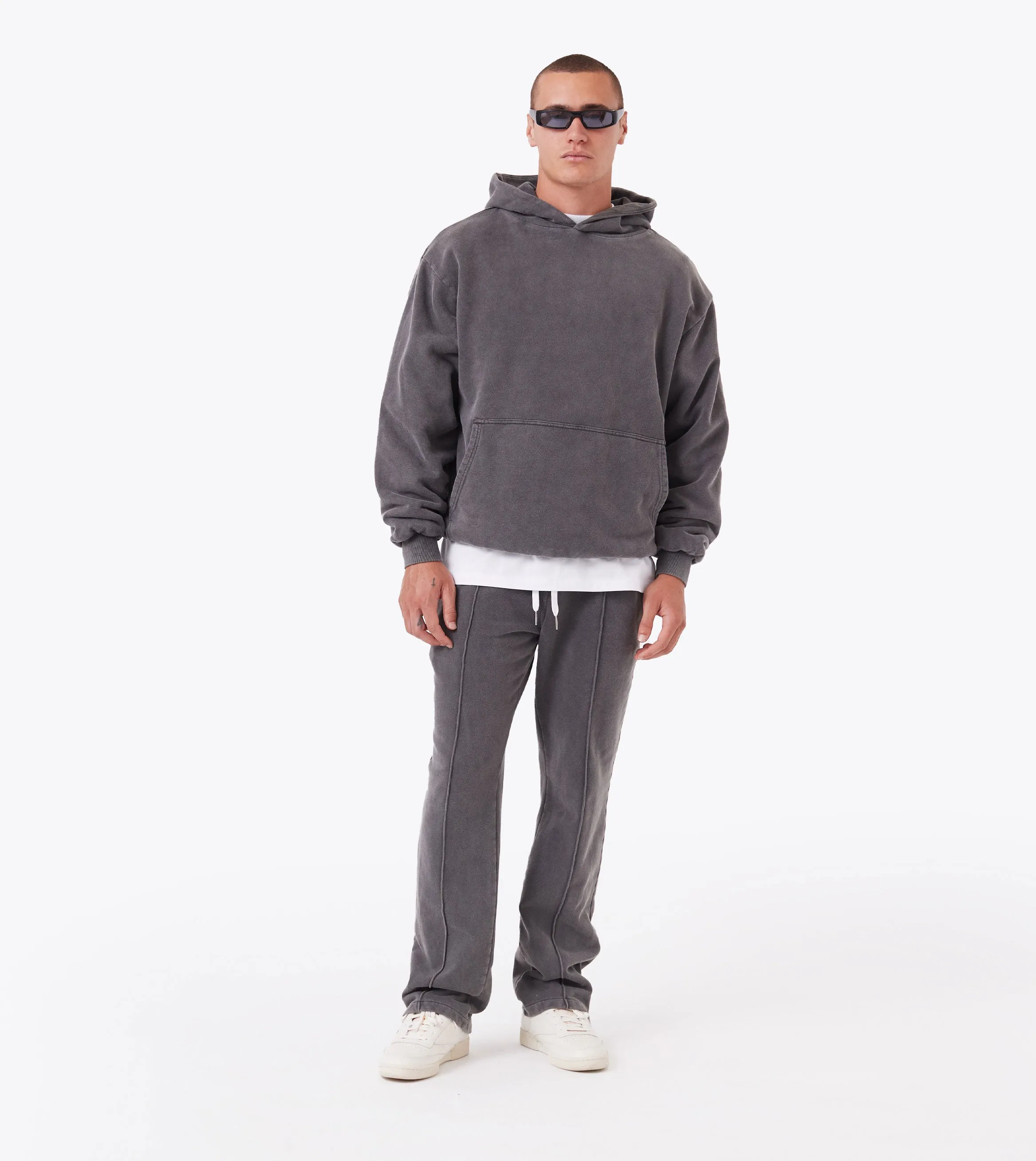 Double-Down Hoodie Ash Grey