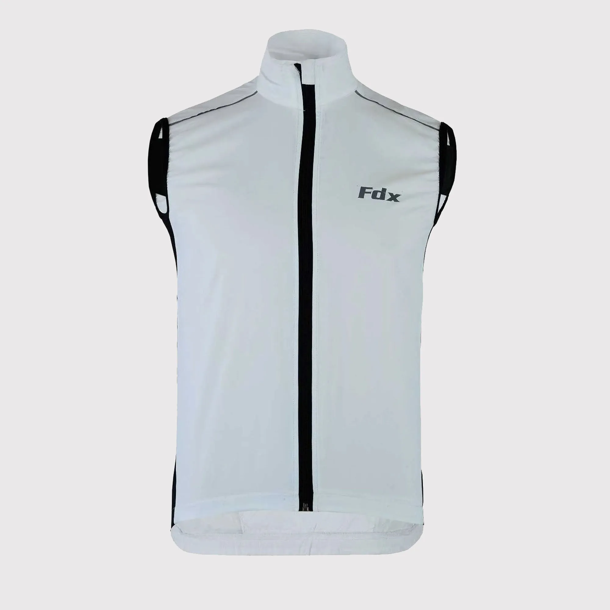 Fdx Dart White Men's & Boy's Cycling Gilet