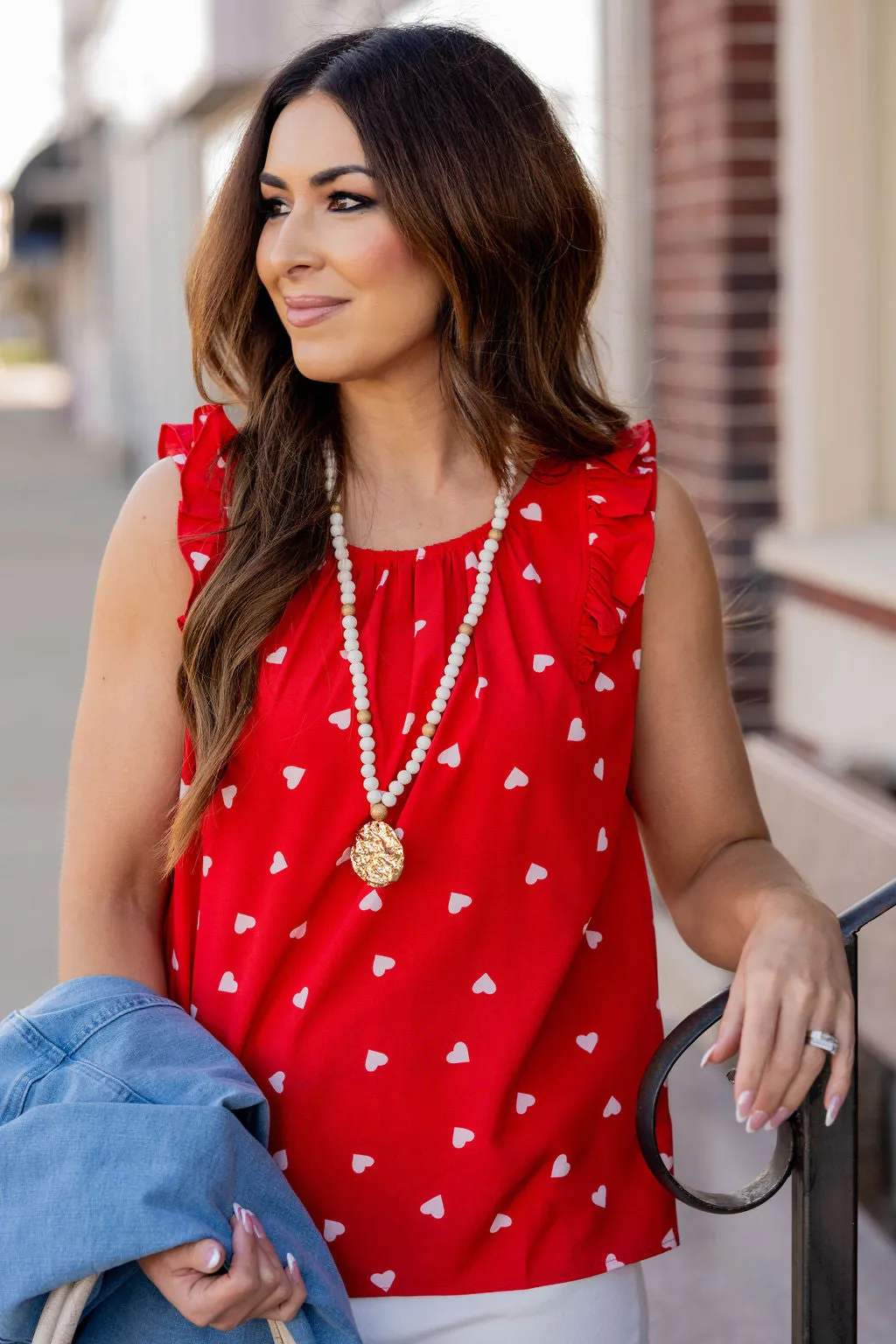 Hearts Flutter Trim Tank