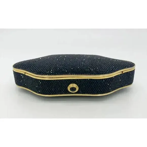 Judith Leiber Black Crystal Large Minaudiere