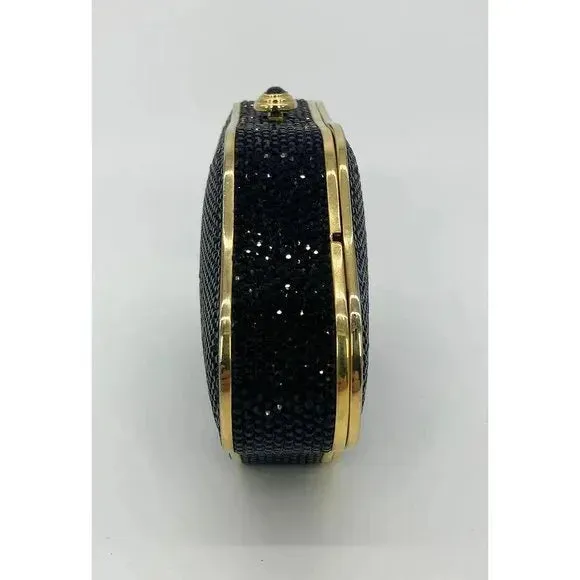 Judith Leiber Black Crystal Large Minaudiere