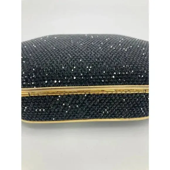 Judith Leiber Black Crystal Large Minaudiere