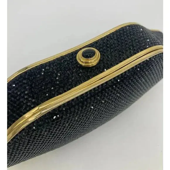 Judith Leiber Black Crystal Large Minaudiere