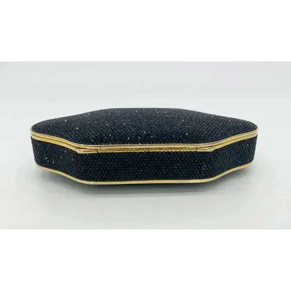 Judith Leiber Black Crystal Large Minaudiere