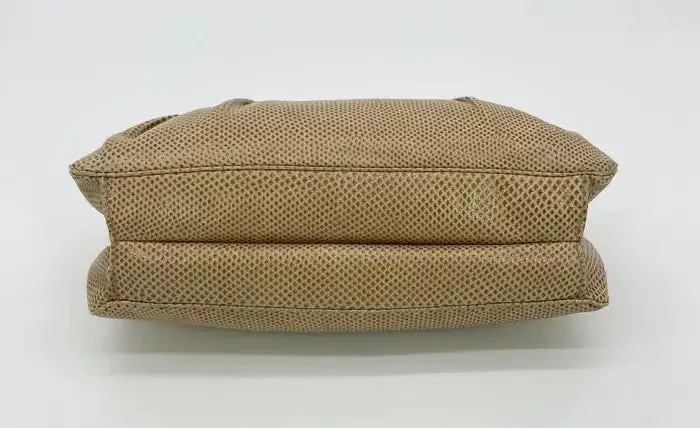 Judith Leiber Vintage Saks Tan Lizard Clutch