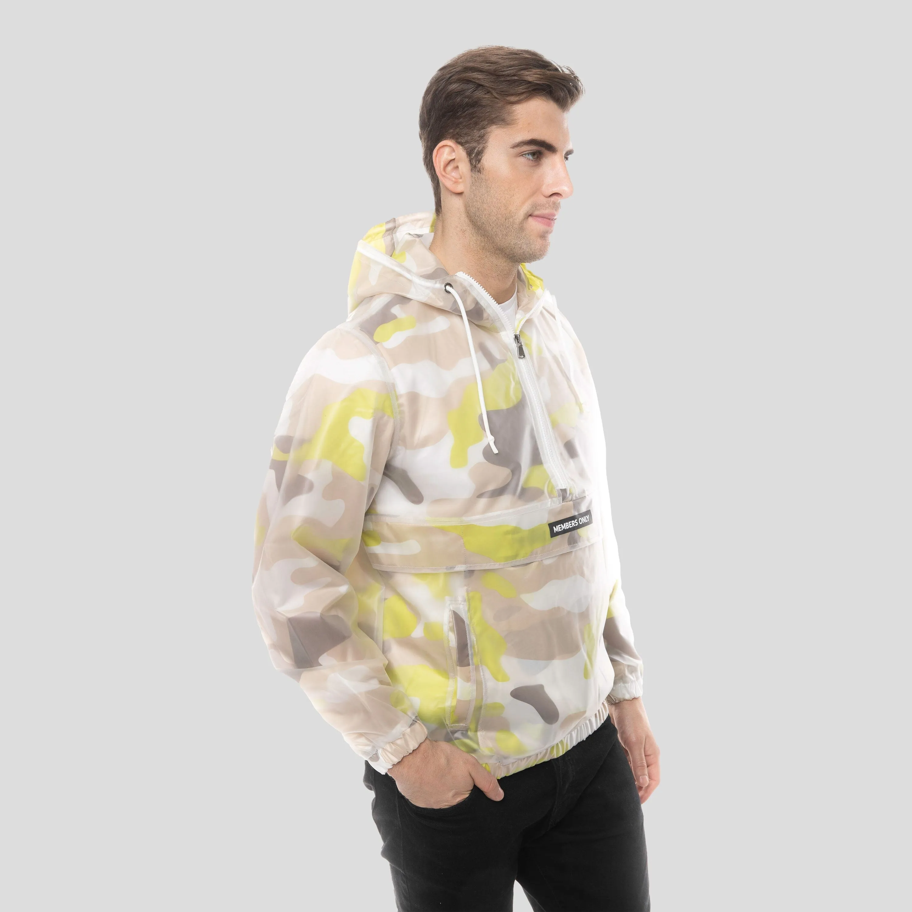 Men's Translucent Camo Print Popover Jacket - FINAL SALE