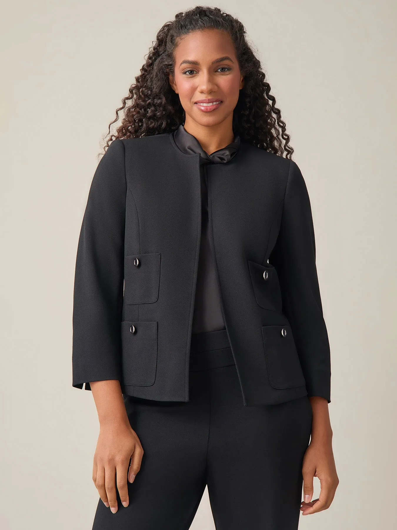 Patch Pocket Jacket, Black