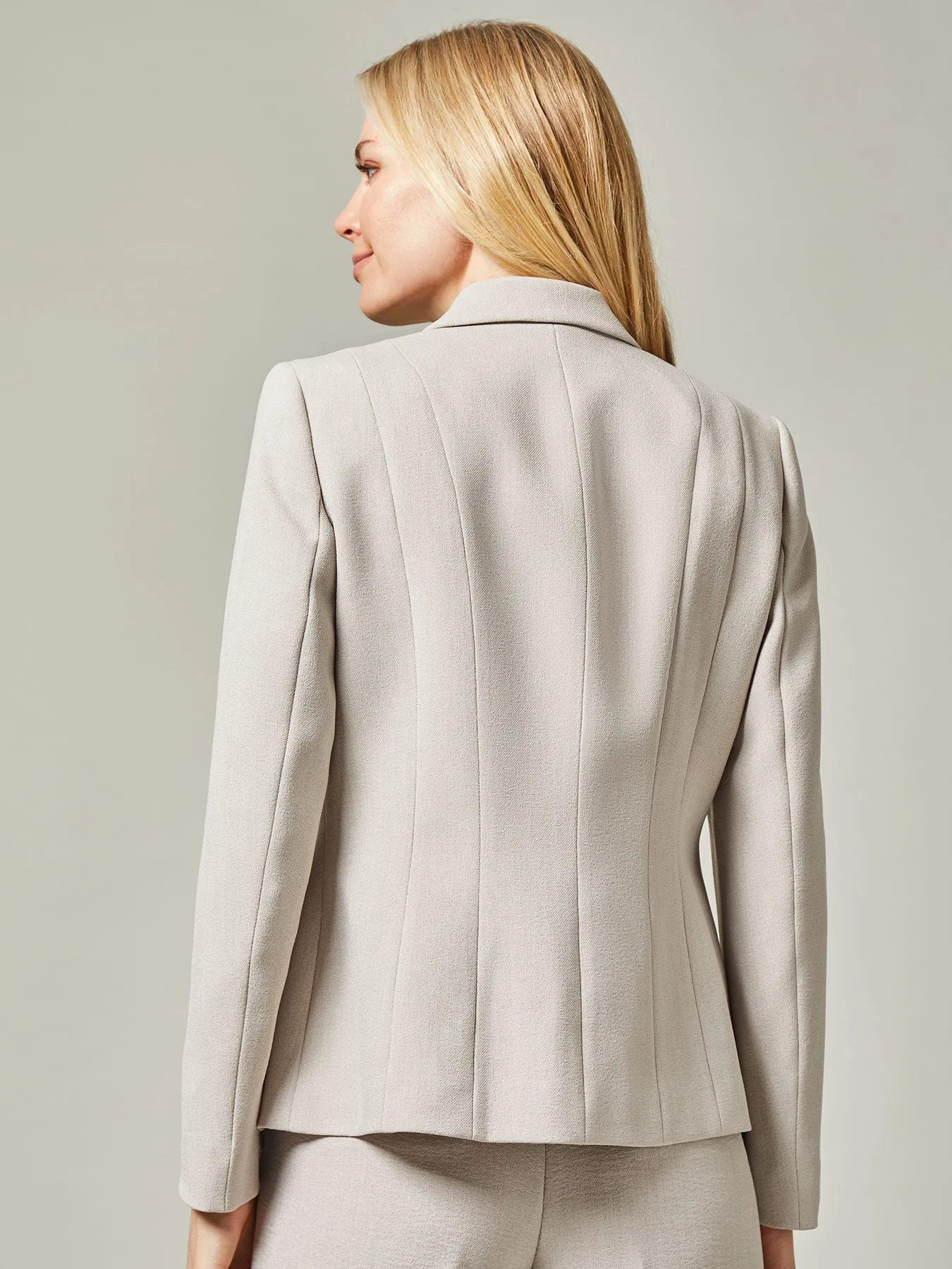 Petite Holly Jacket, Iconic Pebble Crepe