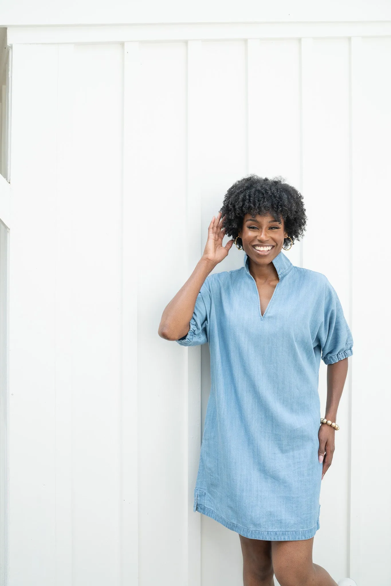 Poppy Dress - Denim Chambray