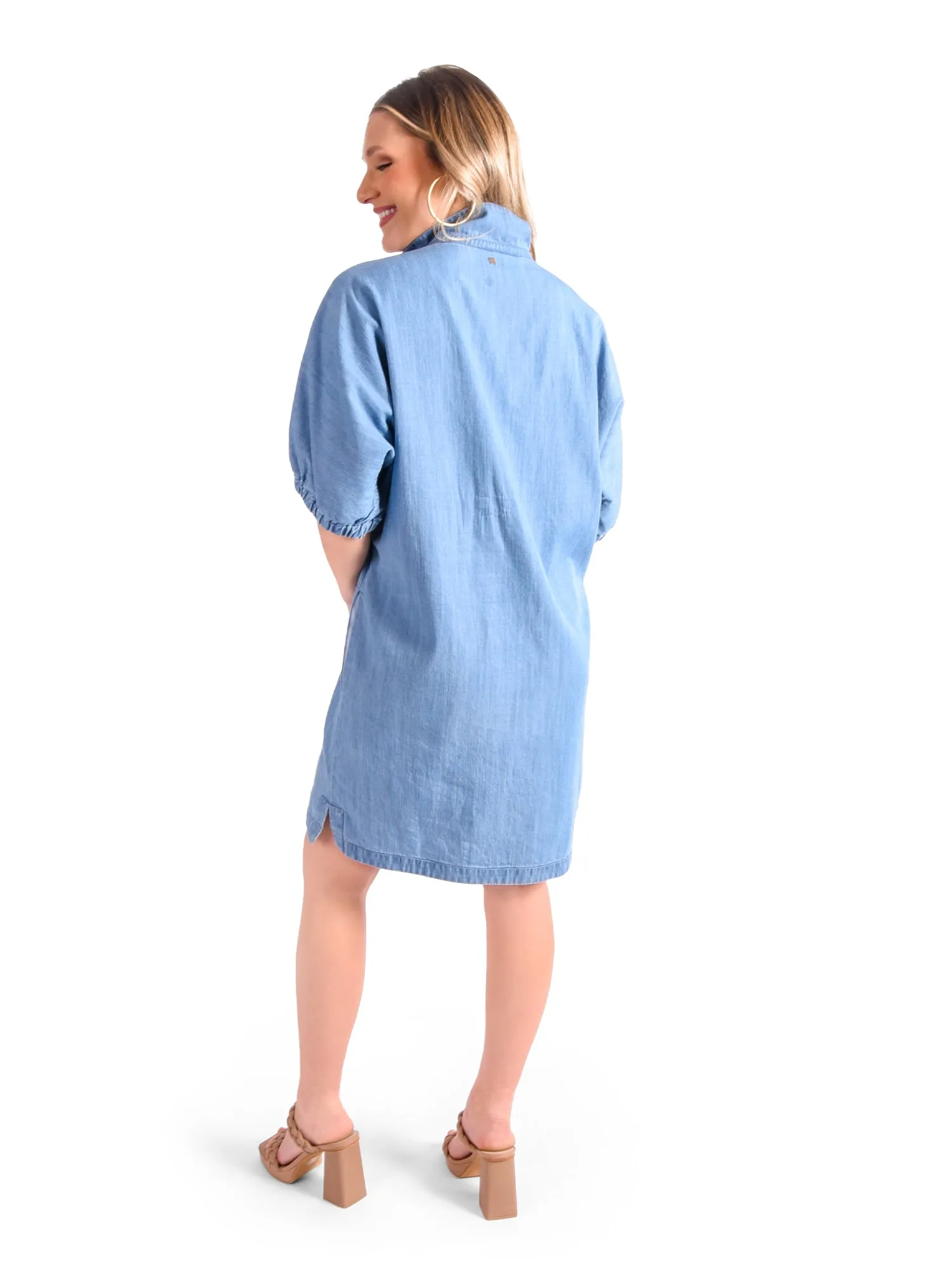 Poppy Dress - Denim Chambray