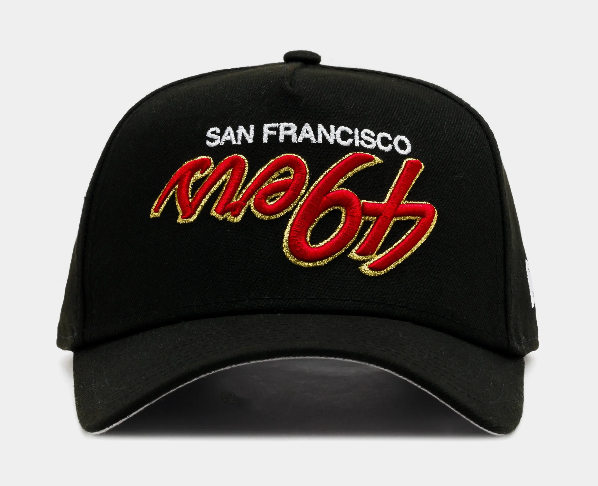 San Francisco 49ers Upside Down Logo 9Forty Snapback Mens Hat (Black/Red)