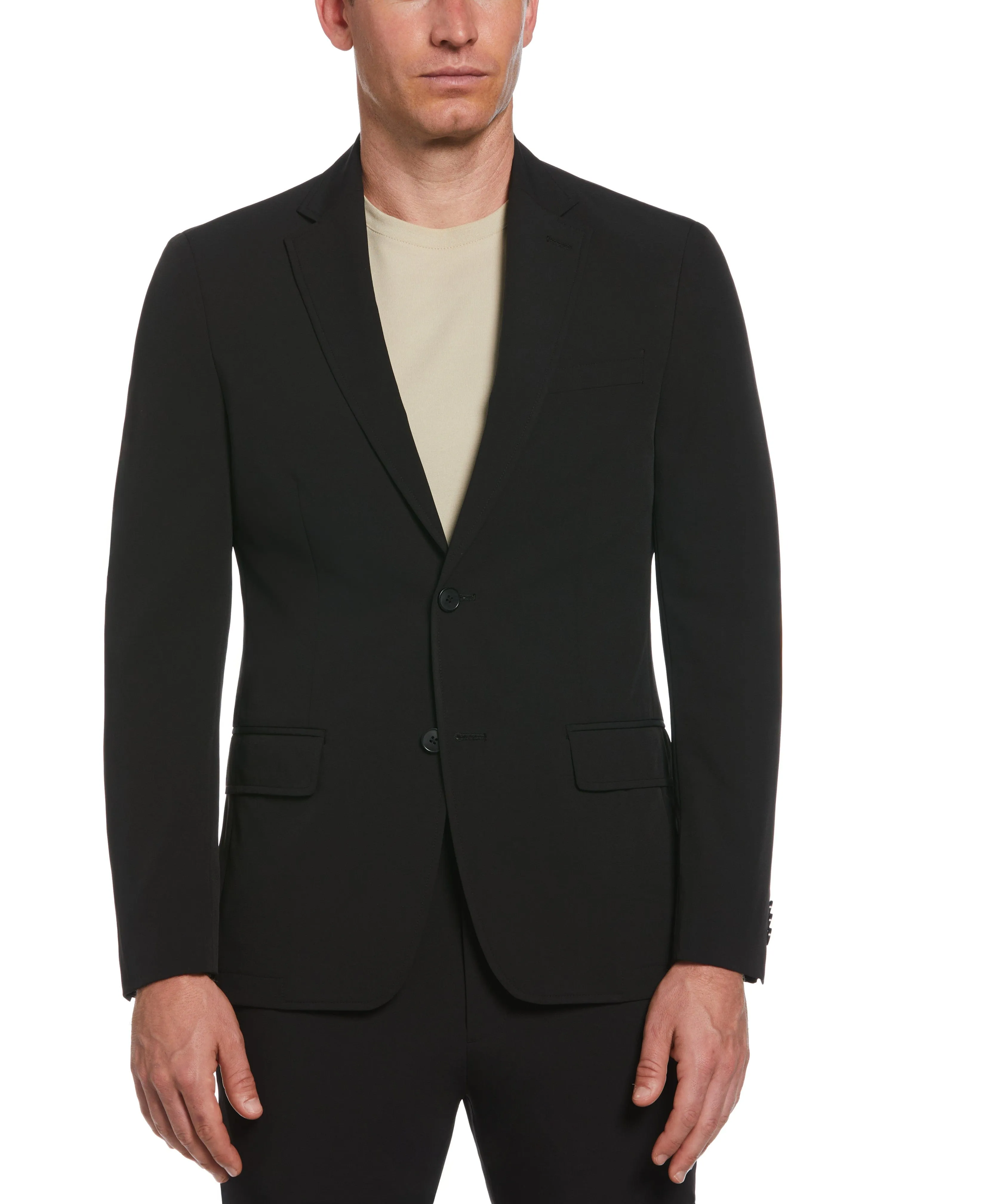 Slim Fit Black Tech Stretch Suit