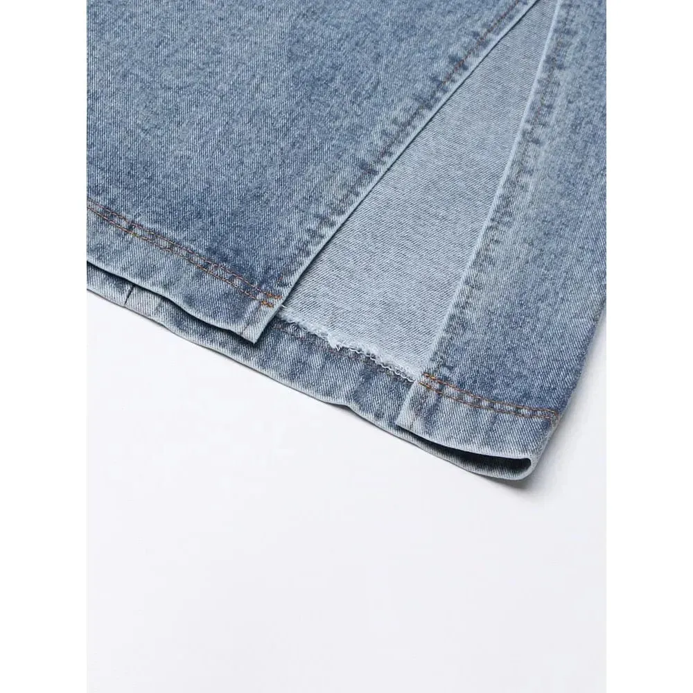 The Shelby High Waist Denim Skirt