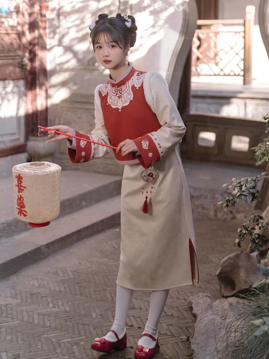 Tiger under the Flower Vest, Cheongsam Dress & Charm