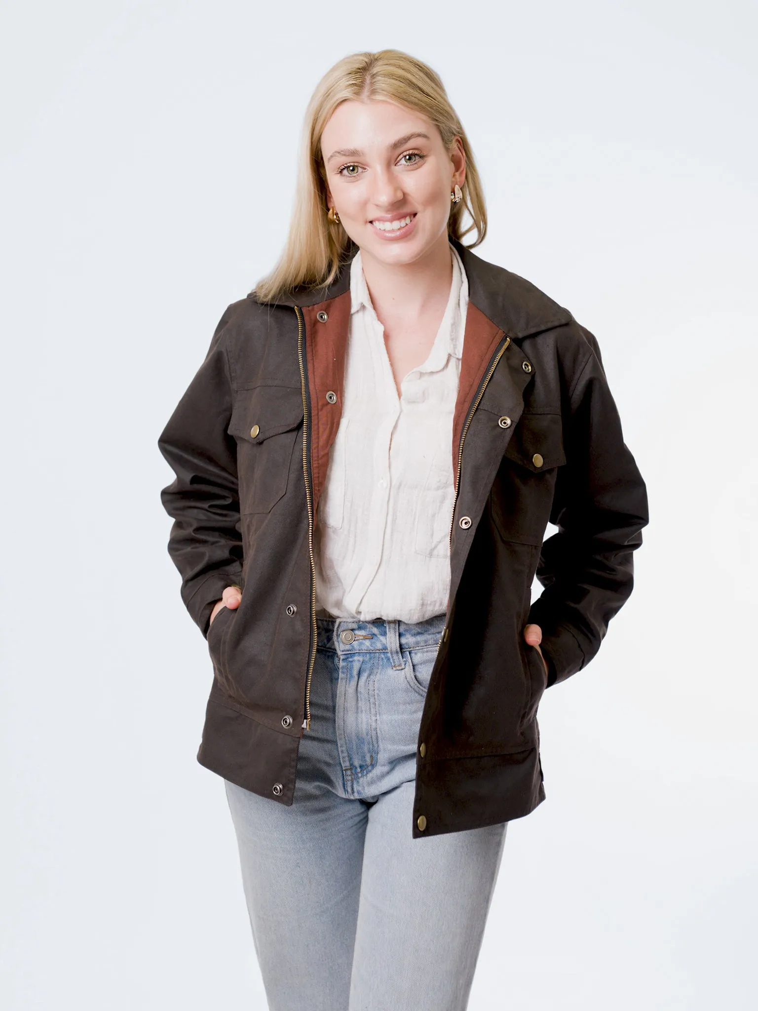 Unisex Oilskin Bomber Jacket