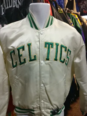 Vintage 80s BOSTON CELTICS NBA White Starter Nylon Jacket M