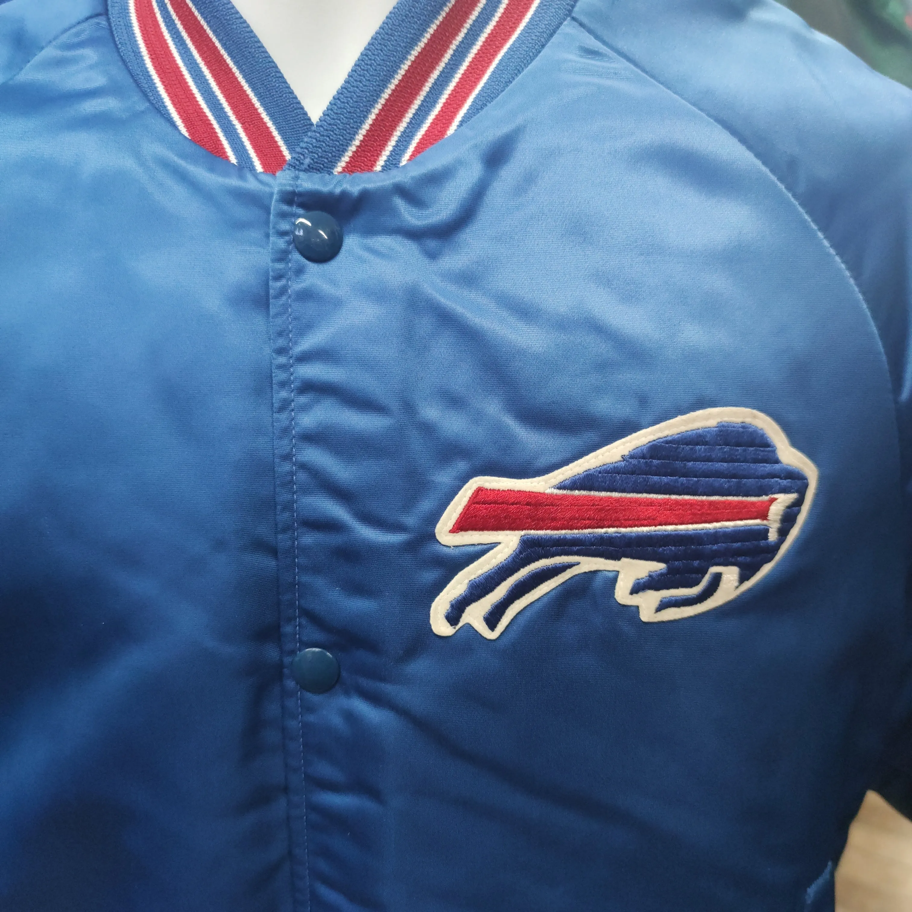 Vintage 80s BUFFALO BILLS NFL Chalk Line Nylon Jacket M