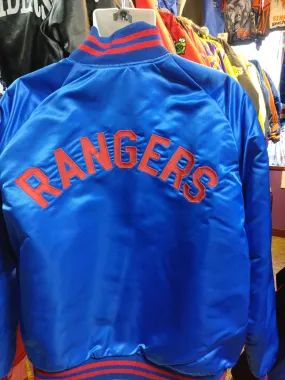 Vintage 80s NEW YORK RANGERS NHL Back Patch Pyramid Nylon Jacket L