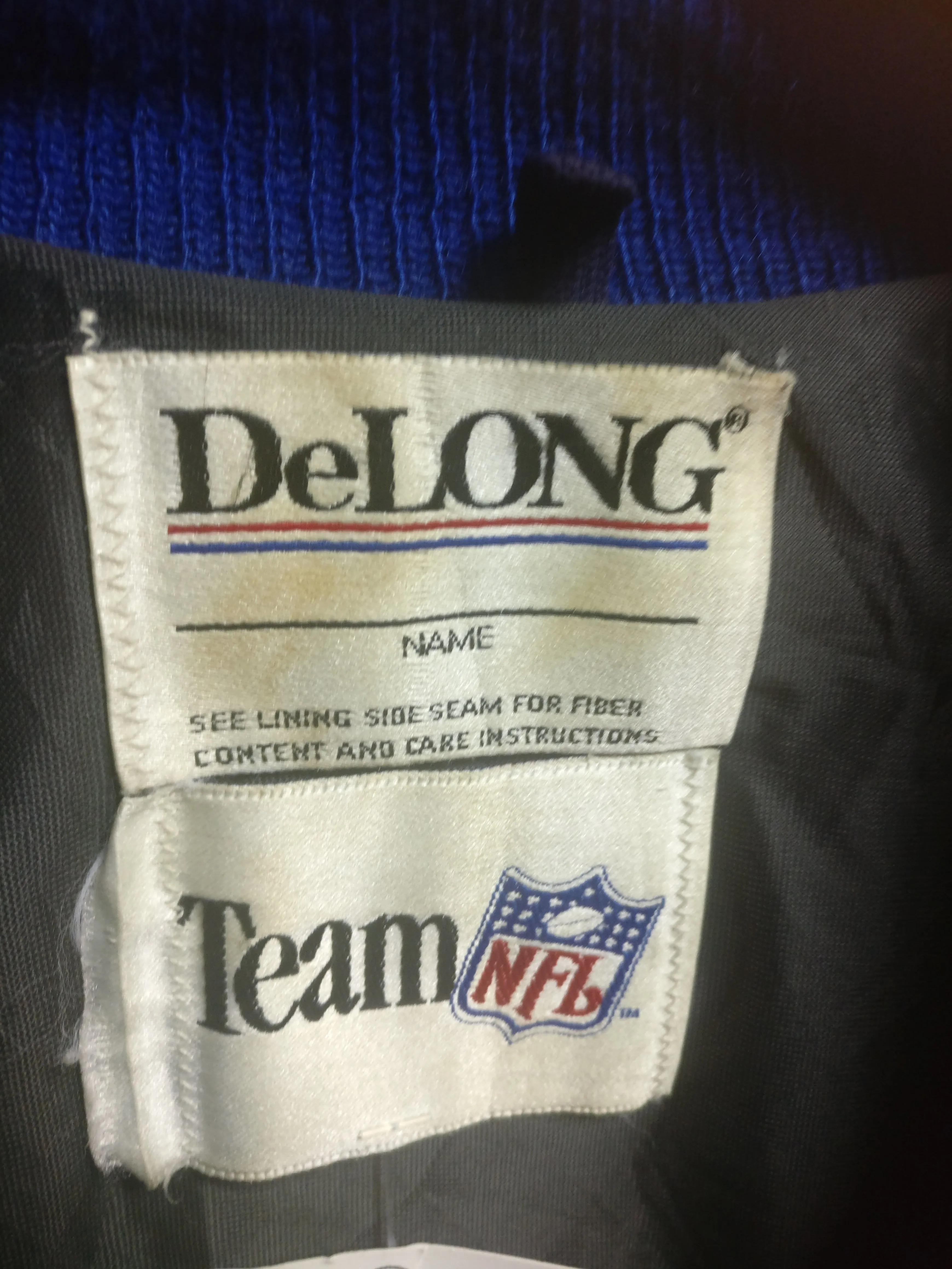 Vintage 90s LOS ANGELES RAMS NFL Back Patch Delong Varsity Jacket M