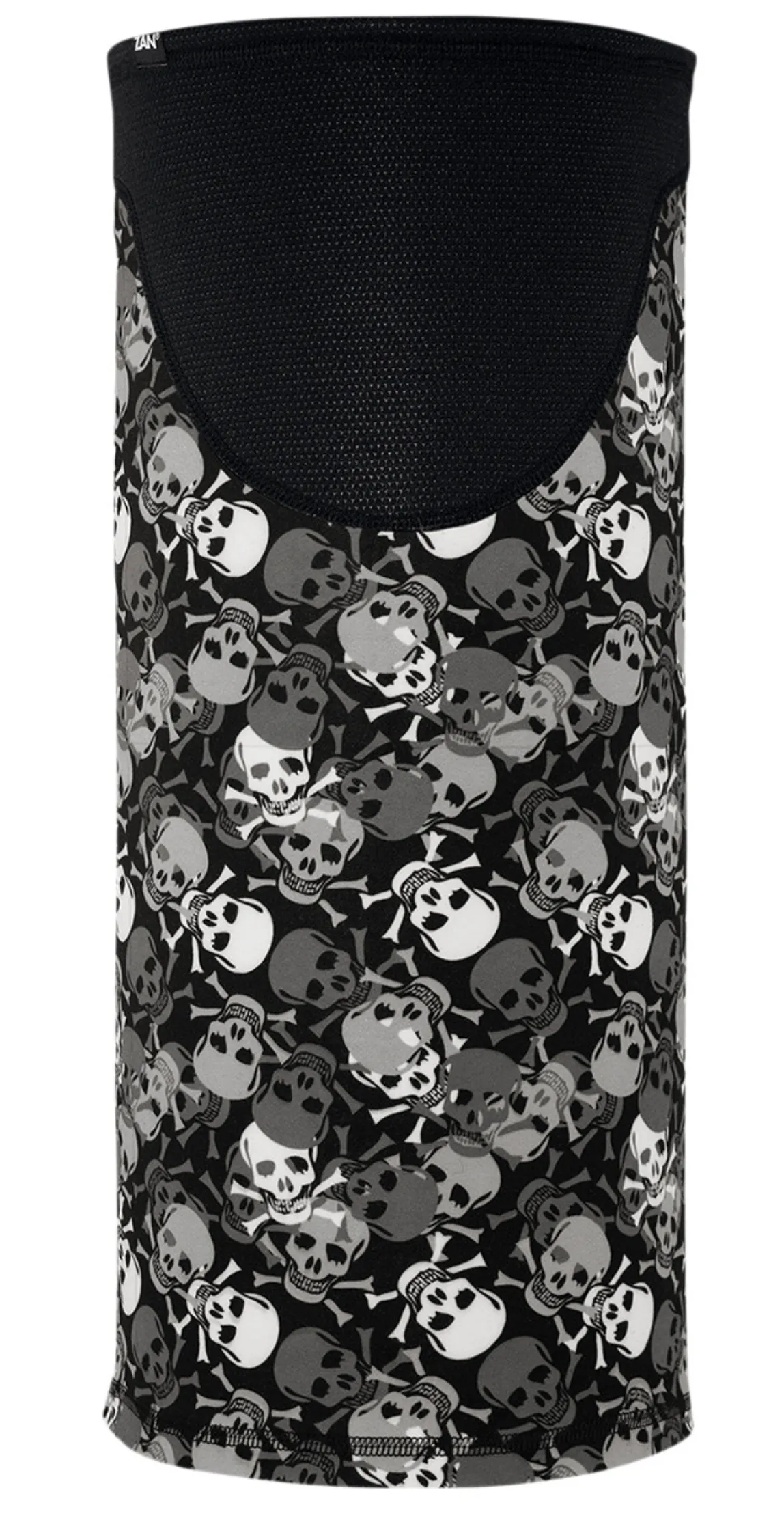 Zan "Windproof" Black & White SKULLS "Motley" Tube