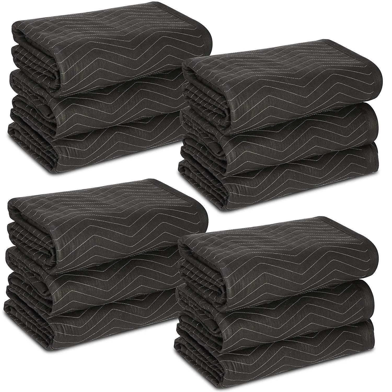 ZENY™ Heavy Duty Moving Packing Blankets 12 Pack Ultra Thick 72 x 80’’(65lb/dz) Professional Quilted Shipping Furniture Pads